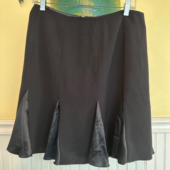 Cache Vintage 90s godet swing skirt black size 6 - Picture 1 of 5